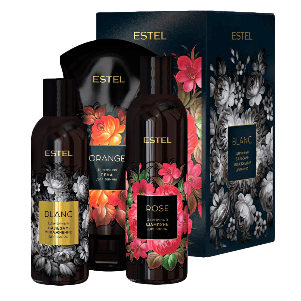 Подарочный набор для волос и тела «Цветочная трилогия компаньонов» ESTEL ROSE BLANC ORANGE