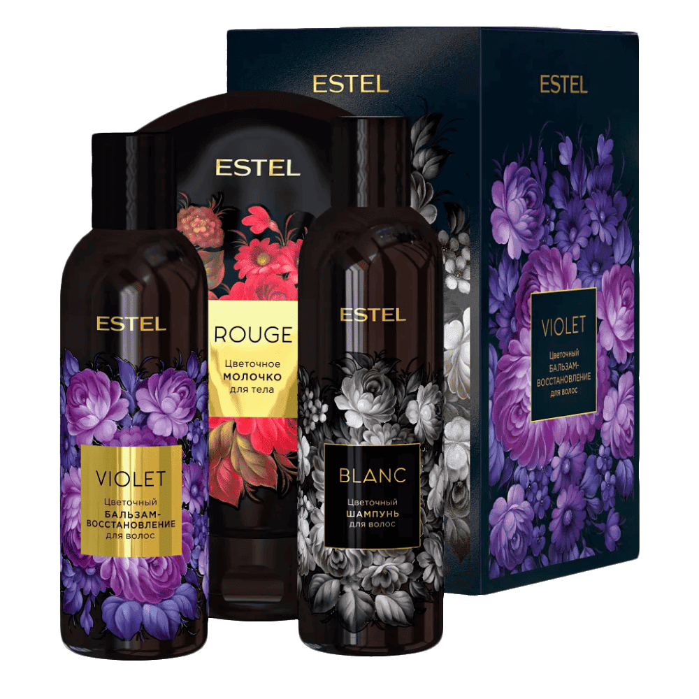 Подарочный набор для волос и тела «Цветочная трилогия компаньонов» ESTEL BLANC VIOLET ROUGE